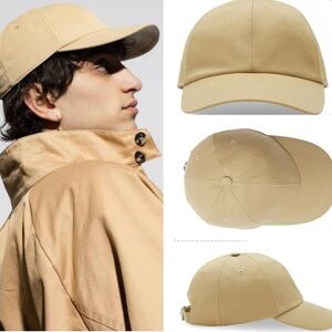 BURBERRY 2025 ACCESSORY IS A  BASEBALL CAP ! TAN WITH EMBROIDERED LOGO